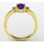 ANILLO COMPROMISO CON DIAMANTES Y AMATISTA