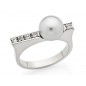 ANILLO MUJER DIAMANTES Y PERLA