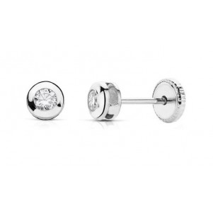 Pendientes de Bebé en Oro Blanco de 18 Kt