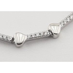 PULSERA CORAZONES PLATA