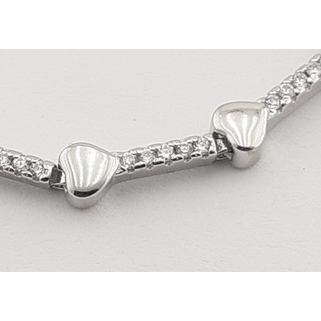 PULSERA CORAZONES PLATA