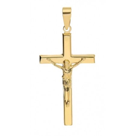 CRUZ TUBO RECTANGULAR CON CRISTO