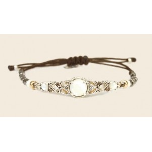 PULSERA PLATA NACAR NAVET CHAMPAGNE