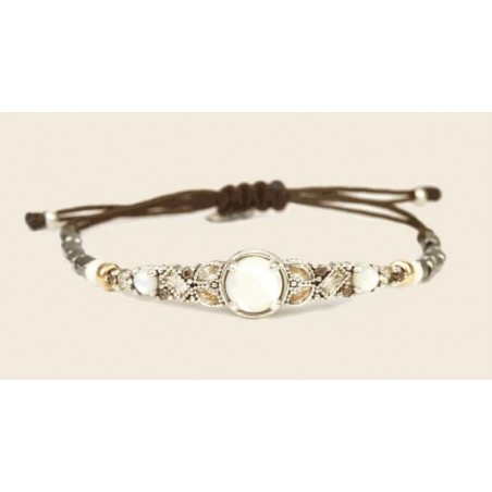 PULSERA PLATA NACAR NAVET CHAMPAGNE