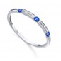 ANILLO COMPROMISO CON DIAMANTES Y ZAFIRO AZUL