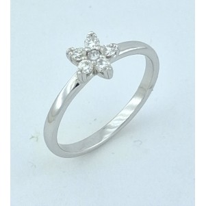 ANILLO ORO BLANCO Y DIAMANTES