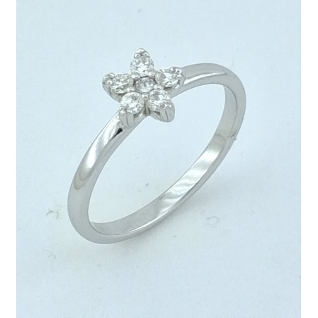 ANILLO ORO BLANCO Y DIAMANTES