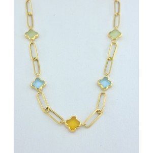 COLLAR MUJER CON PIEDRAS DE COLORES