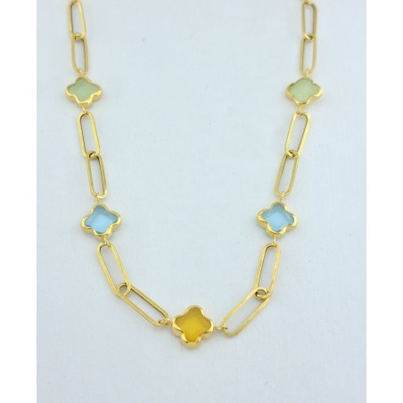 COLLAR MUJER CON PIEDRAS DE COLORES