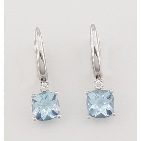 PENDIENTES TOPACIO Y DIAMANTES