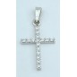  CRUZ DE ORO BLANCO CON CIRCONITAS