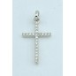 CRUZ ORO BLANCO CON DIAMANTES