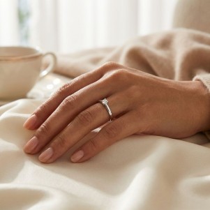 ANILLO COMPROMISO CON DIAMANTES