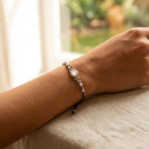 PULSERA PLATA NACAR NAVET CHAMPAGNE