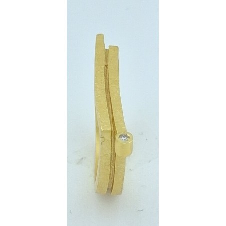 ANILLO DOA MUJER DOBLE BARRA CON DIAMANTE 