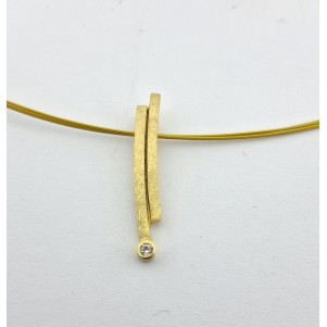 COLLAR DOA MUJER DOBLE BARRA DIAMANTE 