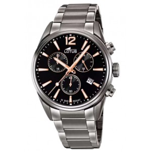 RELOJ LOTUS HOMBRE CRONOGRAFO ESFERA NEGRA 18682/2
