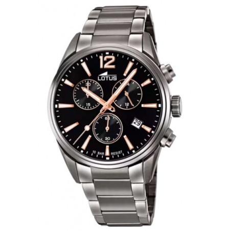 RELOJ LOTUS HOMBRE CRONOGRAFO ESFERA NEGRA 18682/2
