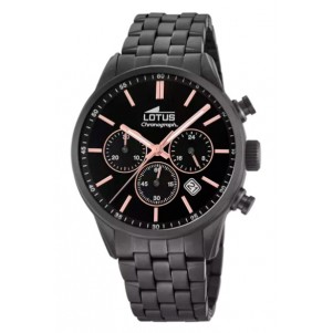 RELOJ LOTUS HOMBRE CRONOGRAFO ESFERA NEGRA 18668/2