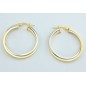 PENDIENTES AROS EN ORO BICOLOR 18KILATES