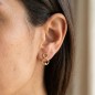 PENDIENTES DOA MUJER DOBLE CIRCULO DIAMANTE