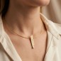 COLLAR DOA MUJER DOBLE BARRA DIAMANTE COLLAR DOA MUJER DOBLE BARRA DIAMANTE