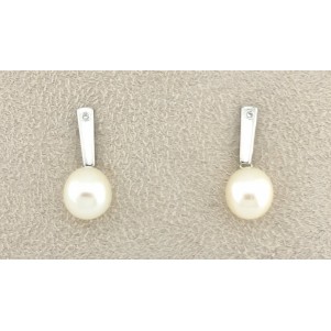 PENDIENTES MUJER COLGANTES CON PERLA CULTIVADA 