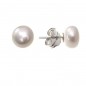 PENDIENTES MUJER CON PERLA BOTON DE AGUA DULCE