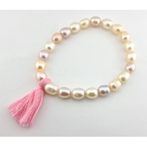 PULSERA MUJER EN PERLAS AGUA DULCE