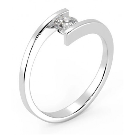 ANILLO MUJER PLATA SOLITARIO CIRCONITA BLANCA