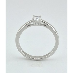 ANILLO MUJER PLATA SOLITARIO CIRCONITA BLANCA 