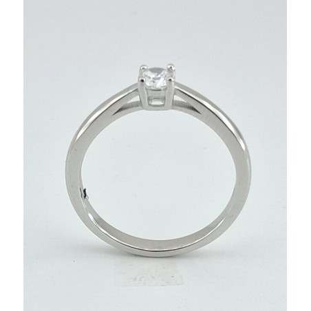 ANILLO MUJER PLATA SOLITARIO CIRCONITA BLANCA 