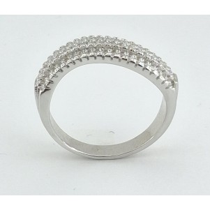 ANILLO MUJER PLATA CON CUATRO TIRAS CIRCONITAS 