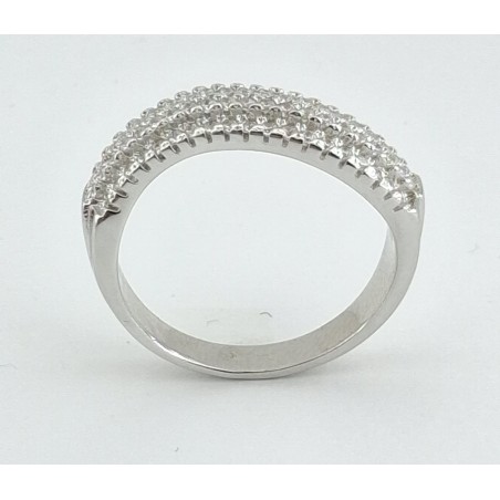 ANILLO MUJER PLATA CON CUATRO TIRAS CIRCONITAS 