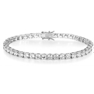 PULSERA MUJER RIVIERE PLATA CIRCONITAS BLANCAS