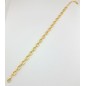 PULSERA M UJER PLATA BAÑO ORO Y CIRCONITAS BLANCAS