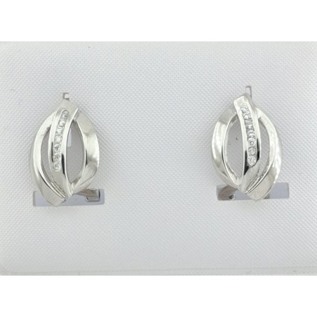 PENDIENTES MUJER EN PLATA 1ª LEY CIRCONITAS BLANCA