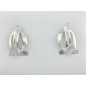 PENDIENTES MUJER EN PLATA 1ª LEY CIRCONITAS BLANCA