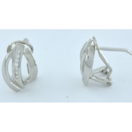PENDIENTES MUJER EN PLATA 1ª LEY CIRCONITAS BLANCA