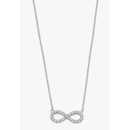 COLLAR INFINITO PLATA CIRCONITAS LOTUS 