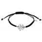 PULSERA LOTUS MUJER  TREBOL PLATA CIRCONITAS