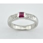 ANILLO COMPROMISO CON RUBI Y DIAMANTES