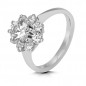 ANILLO COMPROMISO ROSETÓN CON DIAMANTES 