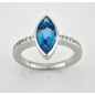 ANILLO COMPROMISO TOPACIO AZUL DIAMANTES