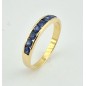 ANILLO MEDIA ALIANZA ORO AMARILLO ZAFIROS AZULES