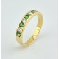 ANILLO COMPROMISO ORO AMARILLO DIAMANTES ESMERALDA