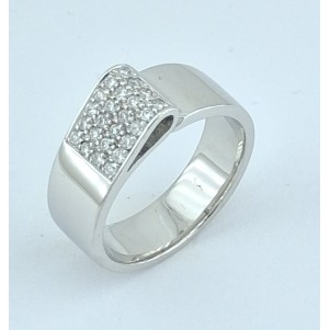 ANILLO COMPROMISO ORO BLANCO DIAMANTES 0,26