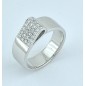 ANILLO COMPROMISO ORO BLANCO  DIAMANTES 0,26 