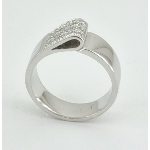 ANILLO COMPROMISO ORO BLANCO DIAMANTES 0,26