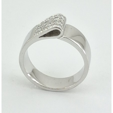 ANILLO COMPROMISO ORO BLANCO DIAMANTES 0,26